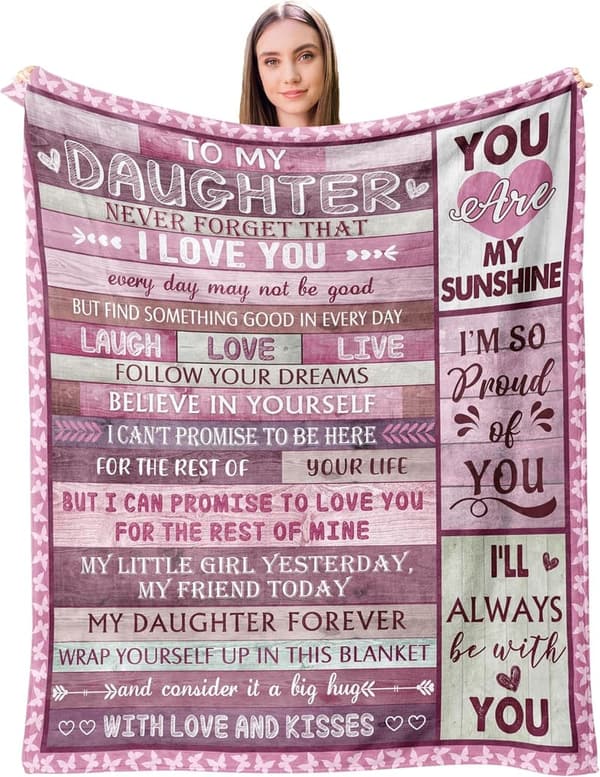Cozy Fleece Blanket for Daughter - Perfect Birthday Gift