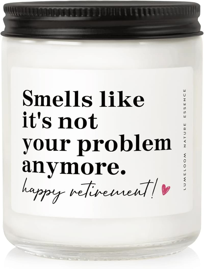 Retirement Gift - 9oz Lavender Scented Soy Candle for Her or Him