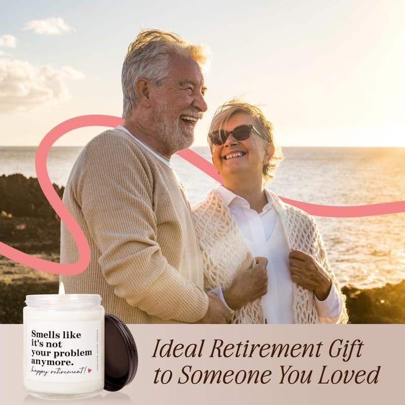 Retirement Gift - 9oz Lavender Scented Soy Candle for Her or Him