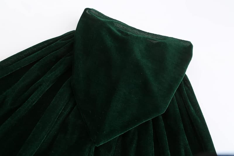 Kids' Velvet Hooded Cloak Costume for Halloween (Ages 3-16)