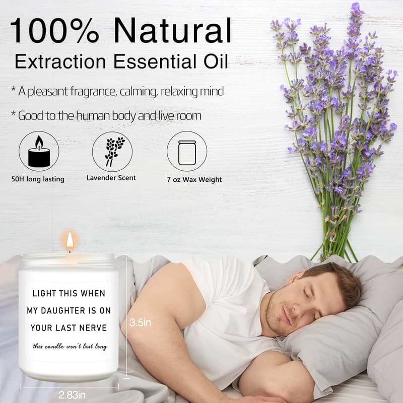 Funny Lavender Scented Candle for Son-in-Law
