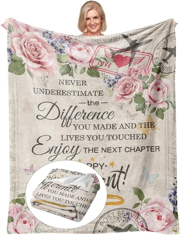 2025 Retirement Throw Blanket for Women - 60