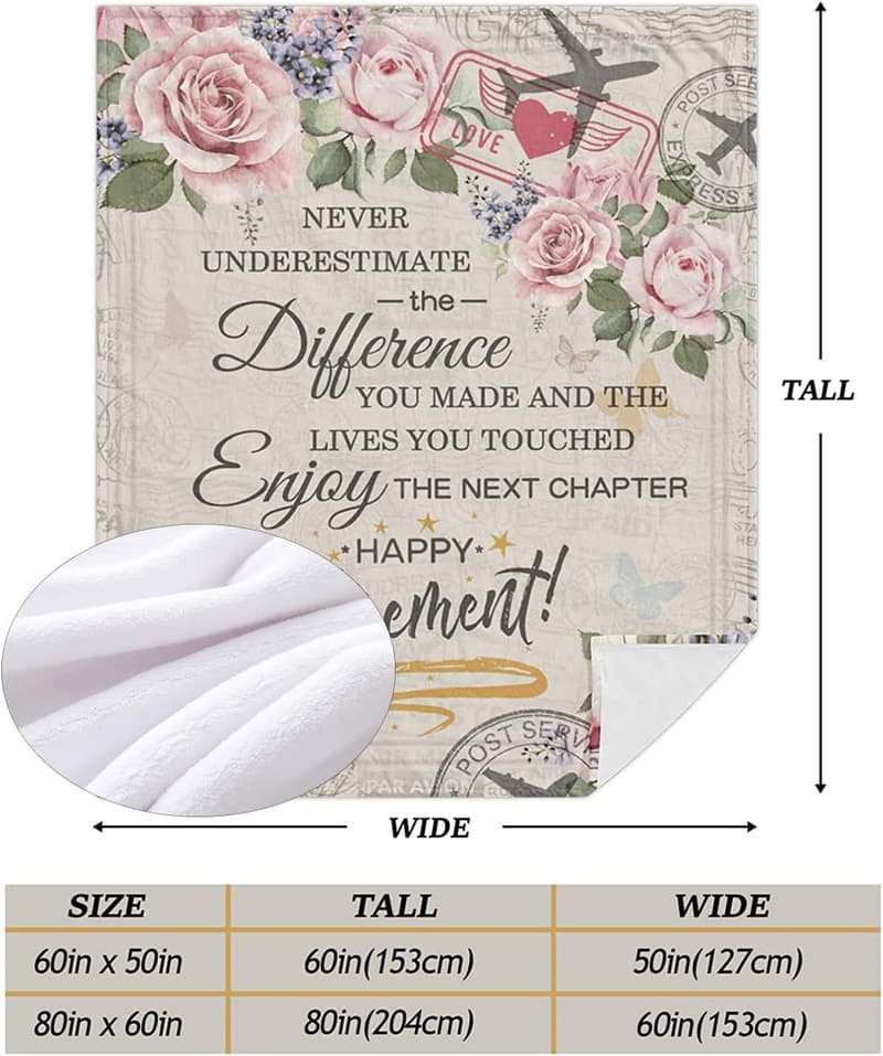 2025 Retirement Throw Blanket for Women - 60