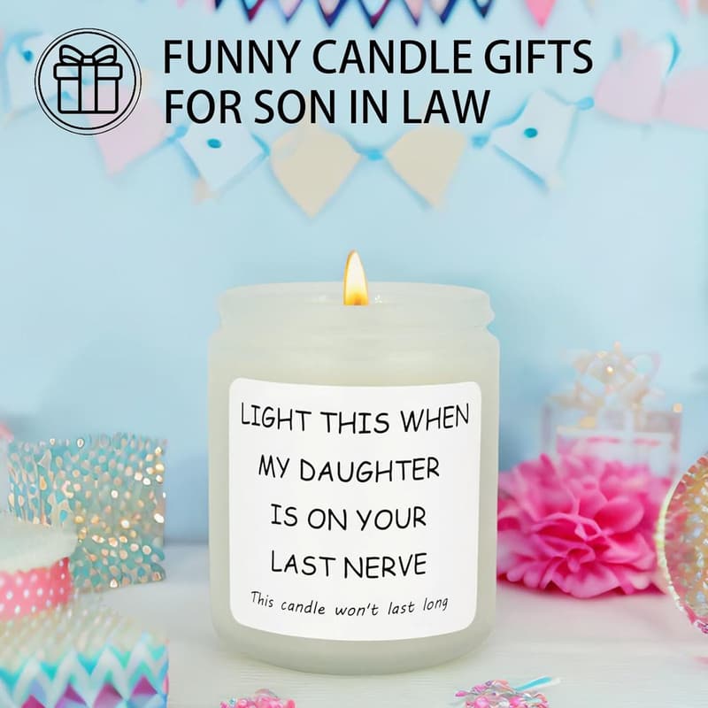 Father's Day Scented Candles for Son-in-Law - Fun Gifts