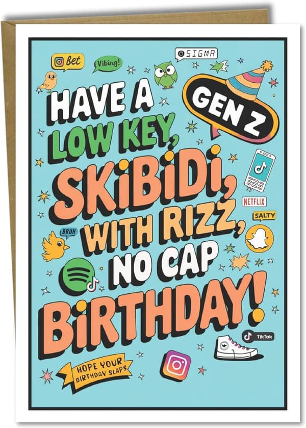 Hilarious Handmade Birthday Card for Kids & Teens 13-21