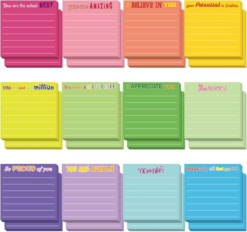 Employee Appreciation 24-Pc Motivational Sticky Notes Pad