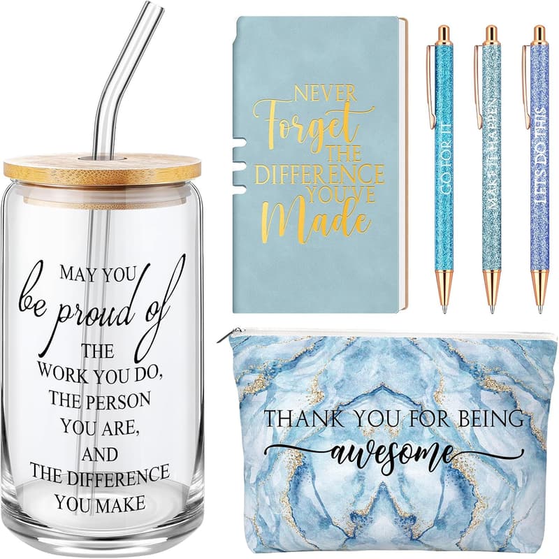 Employee Appreciation Gift Set for Women - 6 PCS Marble Print
