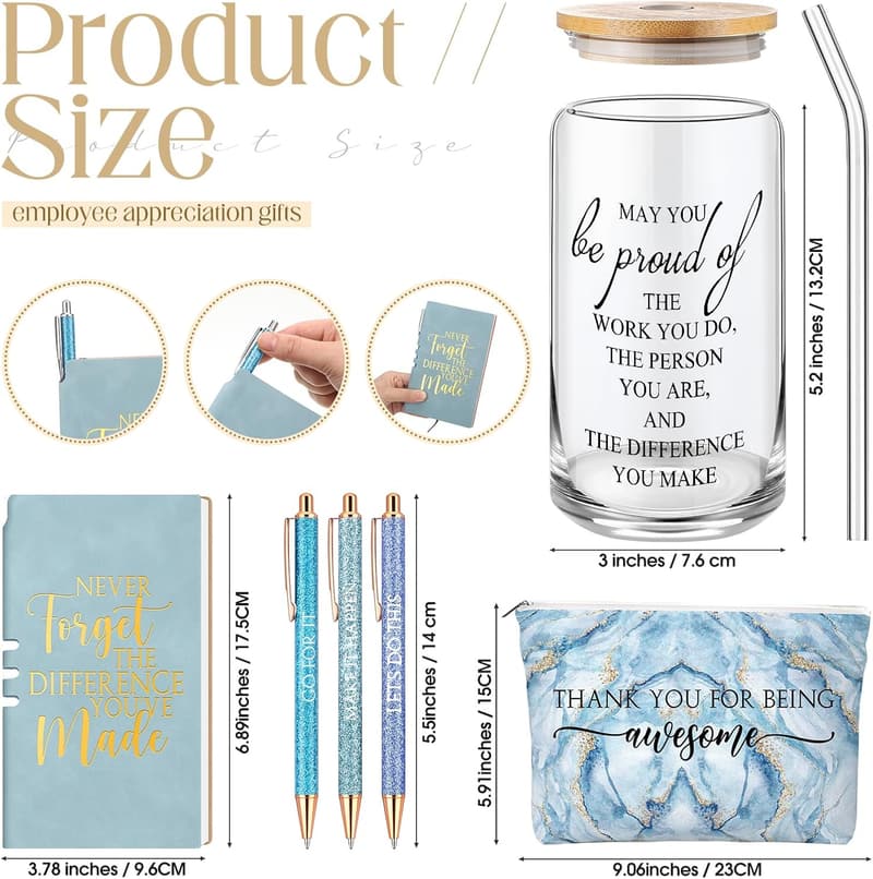 Employee Appreciation Gift Set for Women - 6 PCS Marble Print