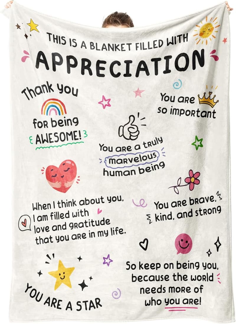 Thank You Gift Blanket for Women & Men - 60