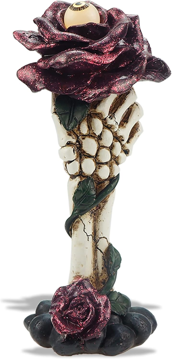 Gothic Skull Rose LED Home Decor for Valentine's Day