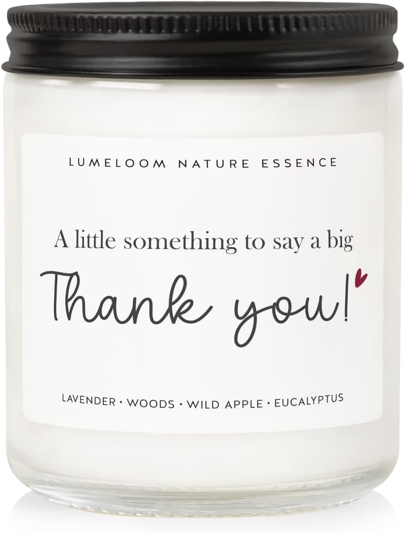 Thank You Candle - 9oz Lavender Scented Soy Wax for Women