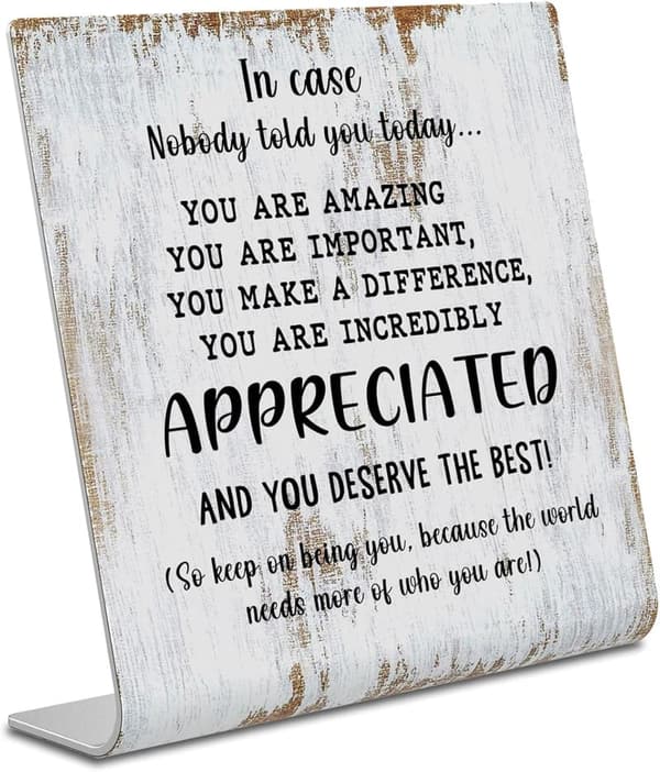 Motivational Office Decor Plaque for Coworkers and Friends