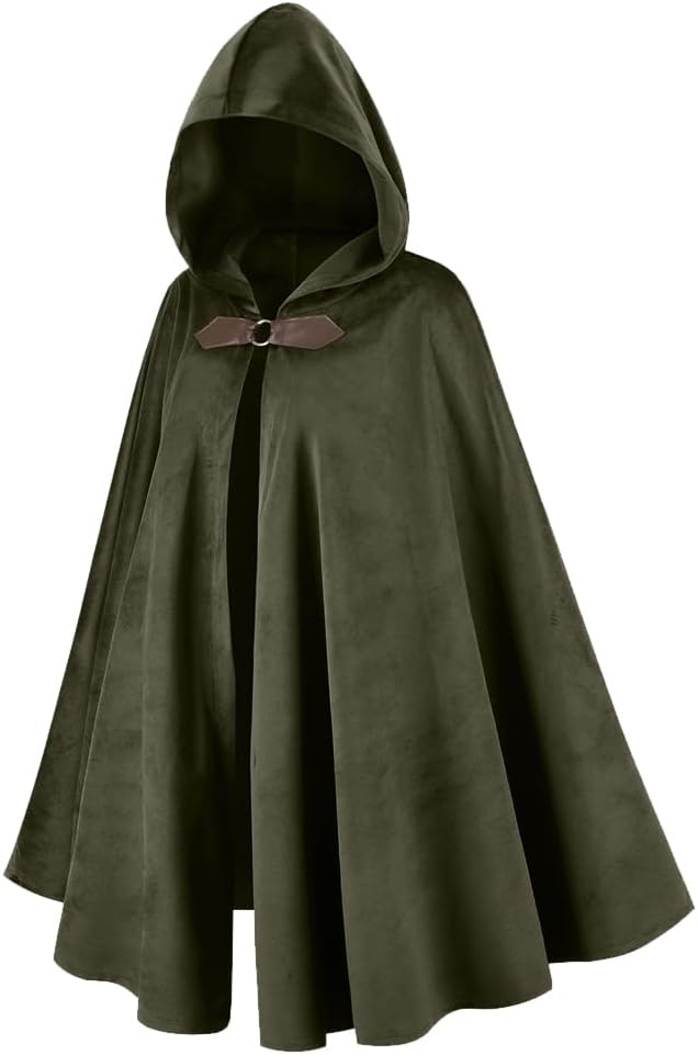Medieval Velvet Hooded Cloak - Renaissance Halloween Costume