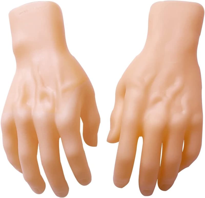 Realistic Bloody Human Hands Halloween Decorations (Set of 2)