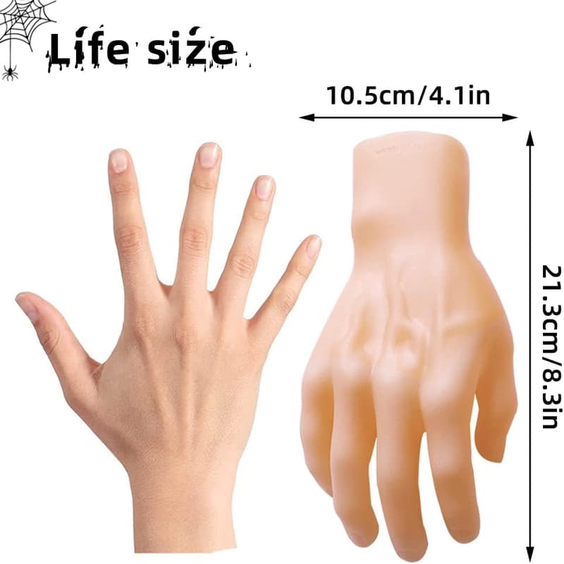 Realistic Bloody Human Hands Halloween Decorations (Set of 2)