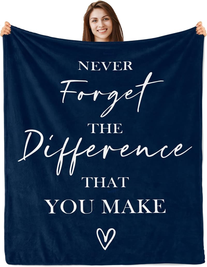Retirement Gift Blue Blanket for Women & Men - 60