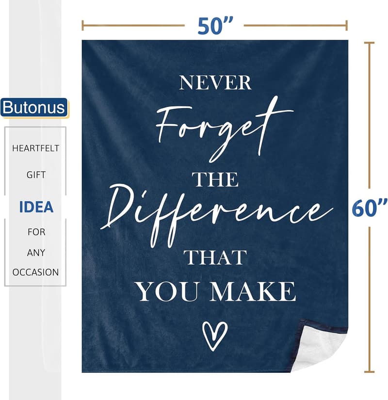 Retirement Gift Blue Blanket for Women & Men - 60