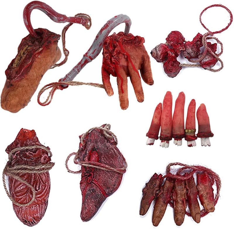 Halloween Severed Hands and Feet Decorations (7 Pcs)