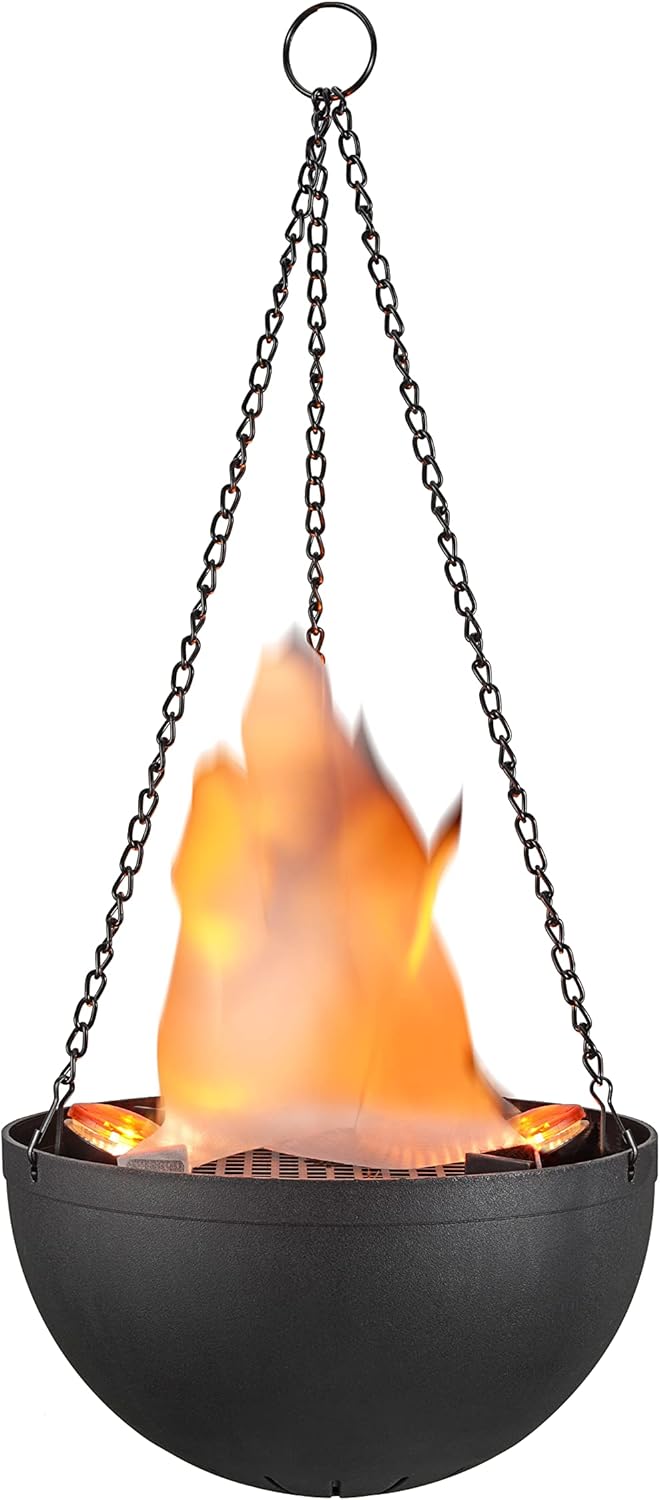 Hanging Black Flame Light Prop for Halloween Decor