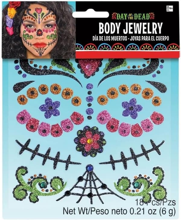 Day of the Dead Body Jewelry Stickers - 8