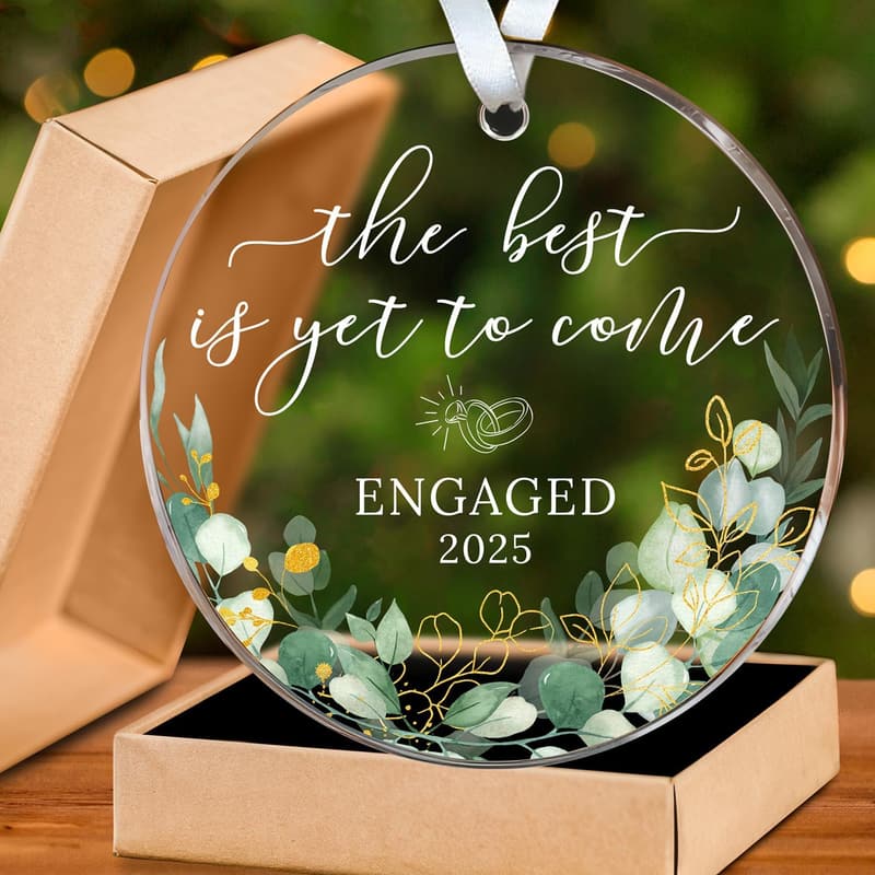 Engagement Gifts - Acrylic Ornament for Couples 2025