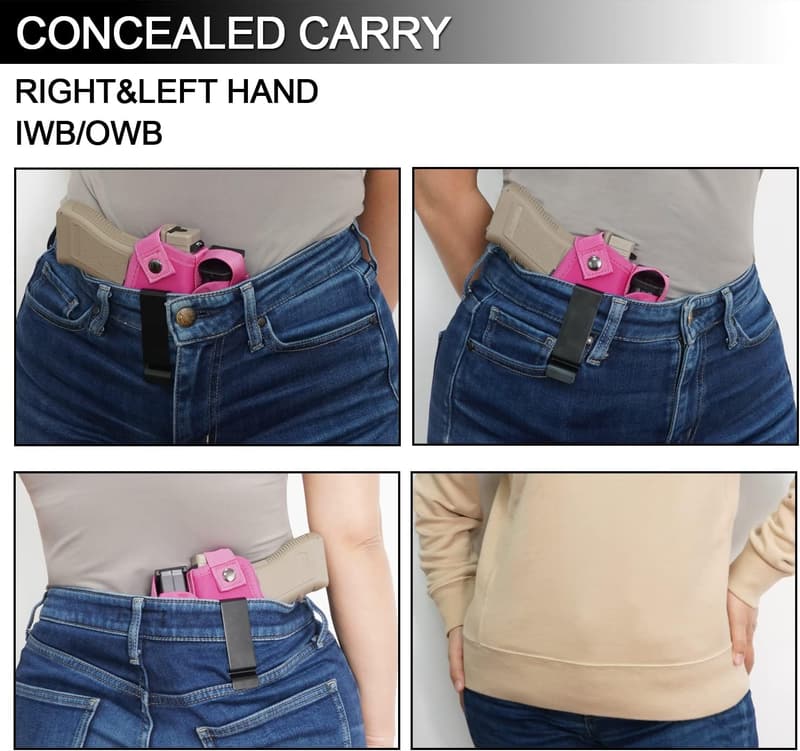 Universal Concealed Carry Holsters with Mag Pouch for Men and Women