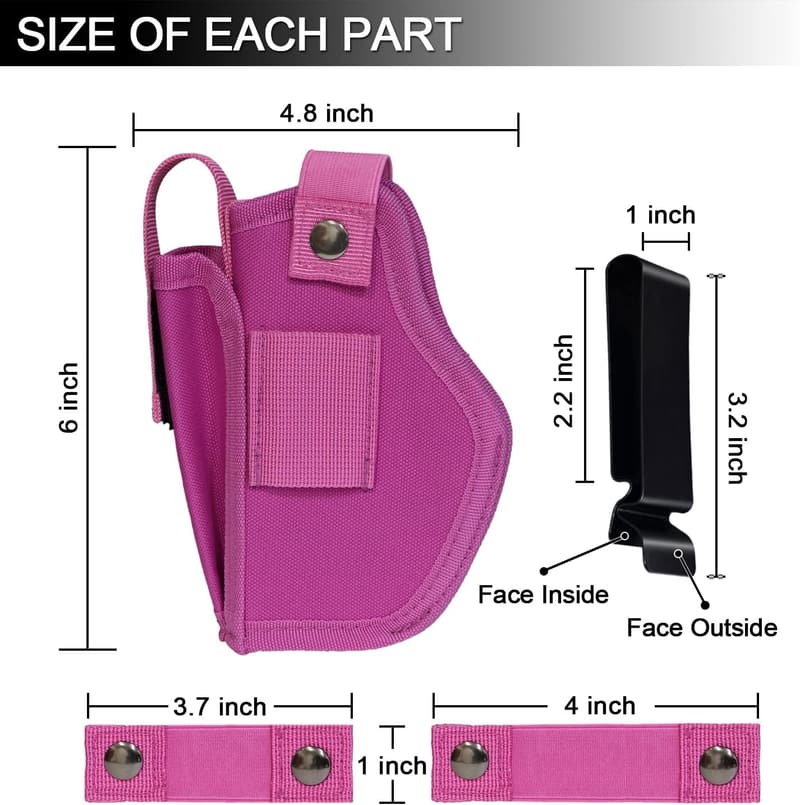 Universal Concealed Carry Holsters with Mag Pouch for Men and Women