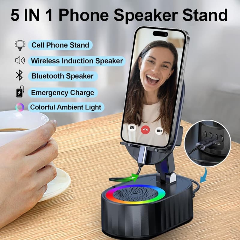 Multi-Function Wireless Bluetooth Speaker with Ambient Light