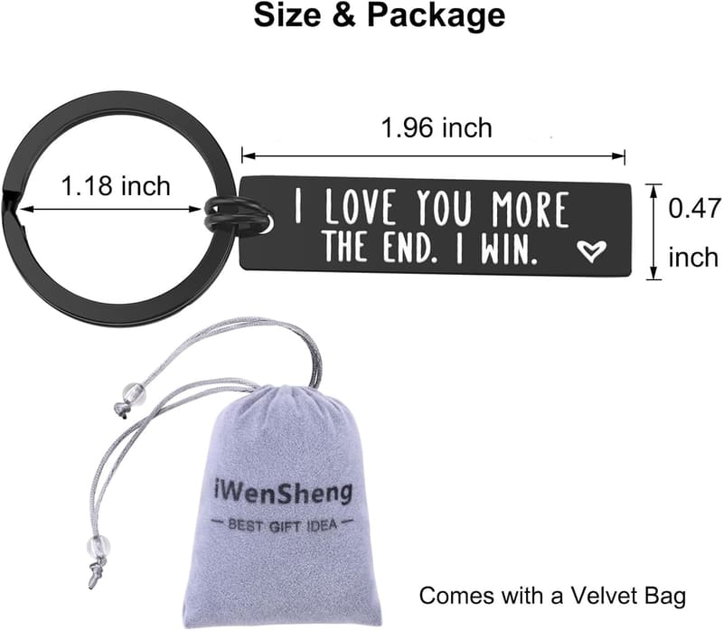 Valentine's Day I Love You Keychain for Couples
