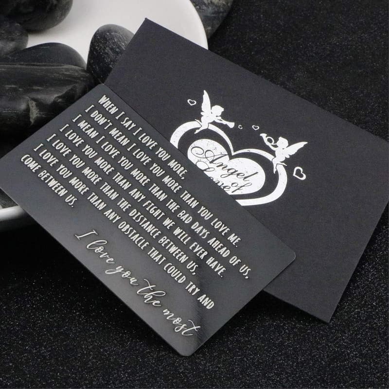 Thanksgiving Engraved Wallet Card Gift for Couples