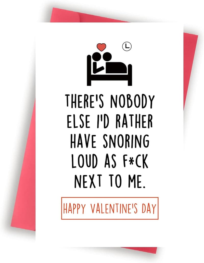 Valentine's Day Card for Snoring Husband