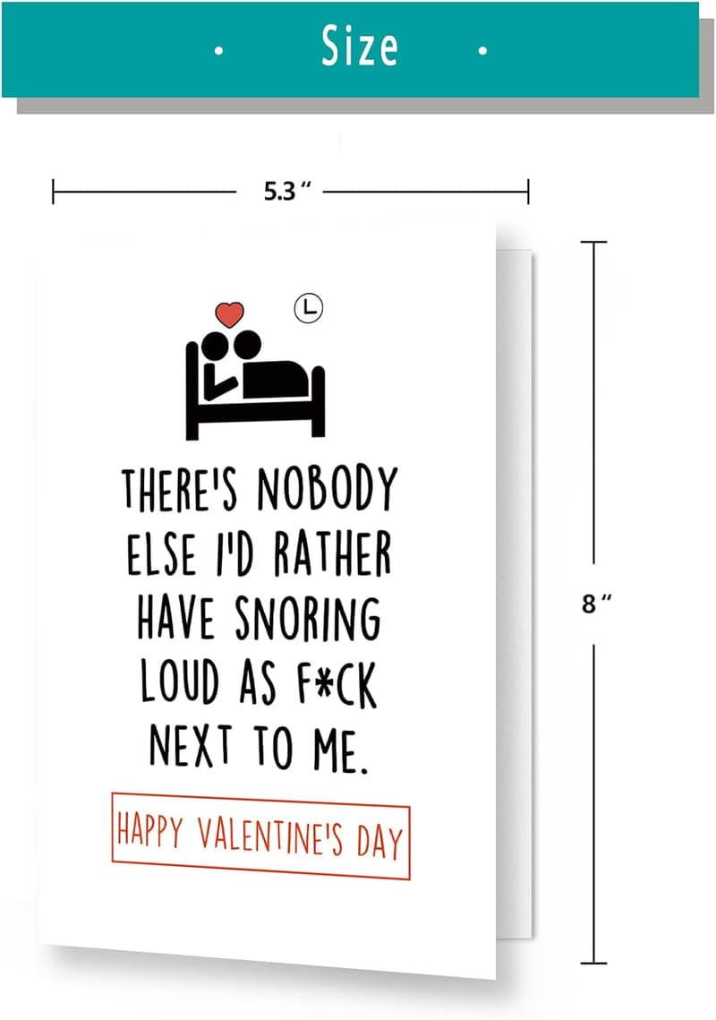 Valentine's Day Card for Snoring Husband