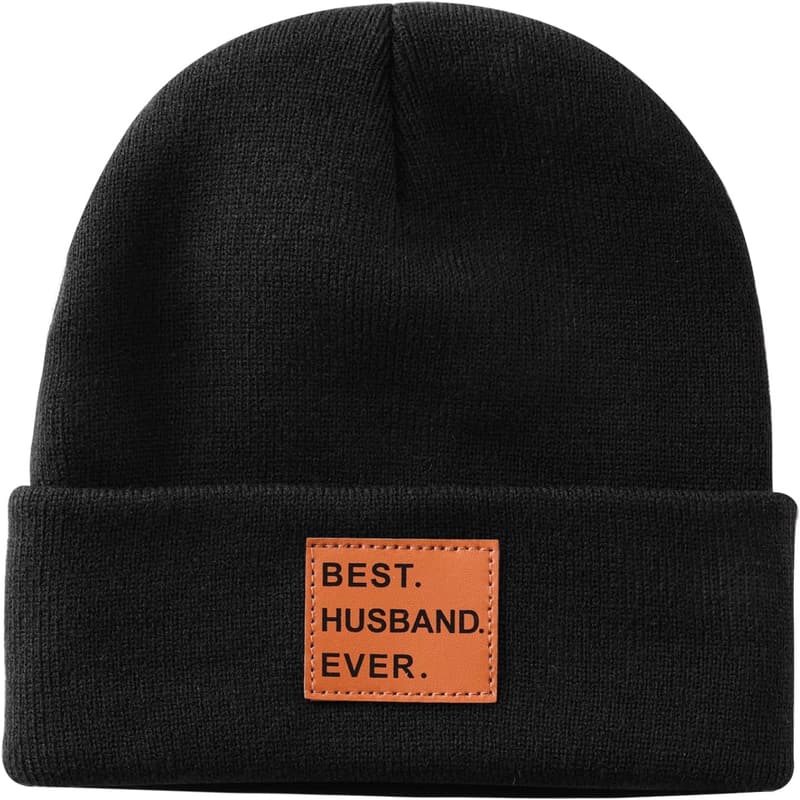 Valentine's Day Black Beanie for Men