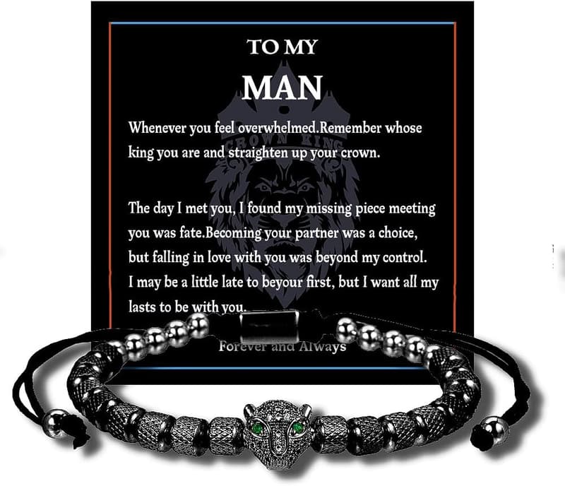 Valentine's Day Crown King Charm Bracelet for Men