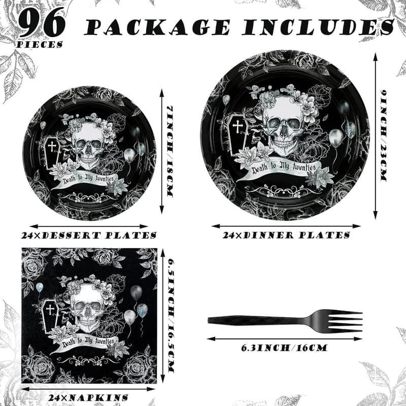 Death to My 20s Birthday Party Supplies for 24 Guests