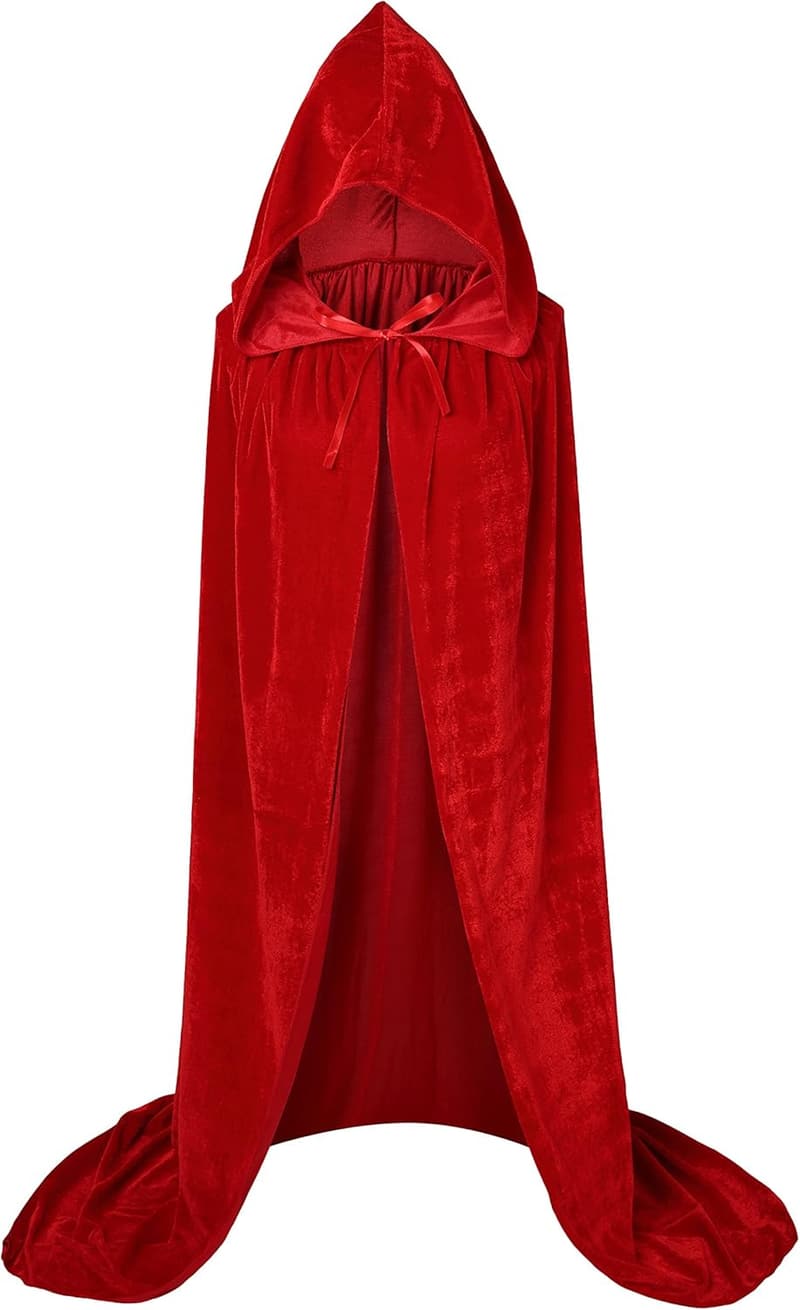 Halloween Velvet Hooded Cloak Cape for Cosplay