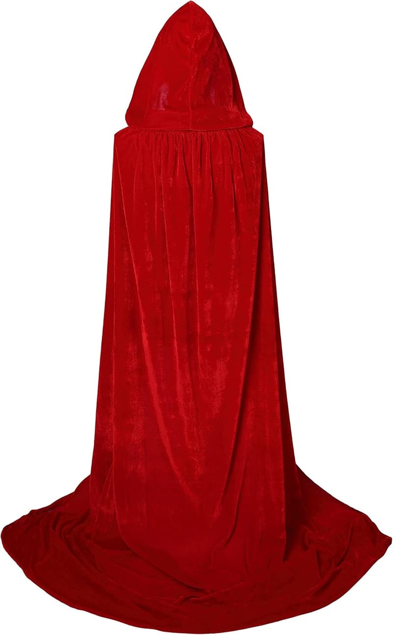 Halloween Velvet Hooded Cloak Cape for Cosplay