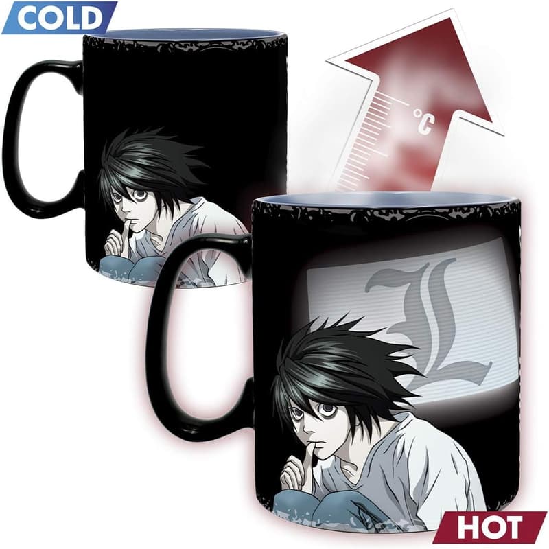Death Note Kira & L Color Changing Mug - 16 Oz Anime Gift
