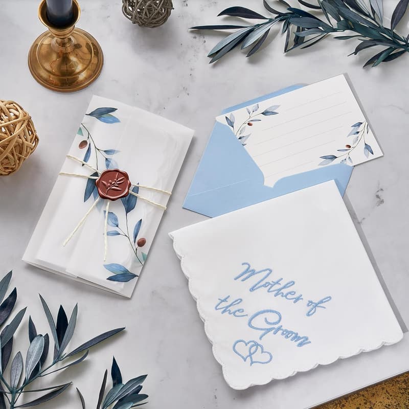Something Blue Handkerchief for Bride - 12