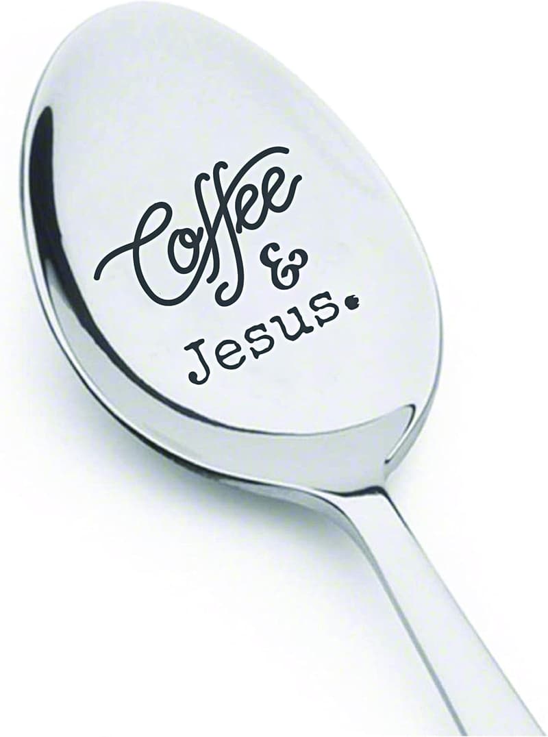 Religious Wedding Gift: Engraved Stainless Steel Spoon