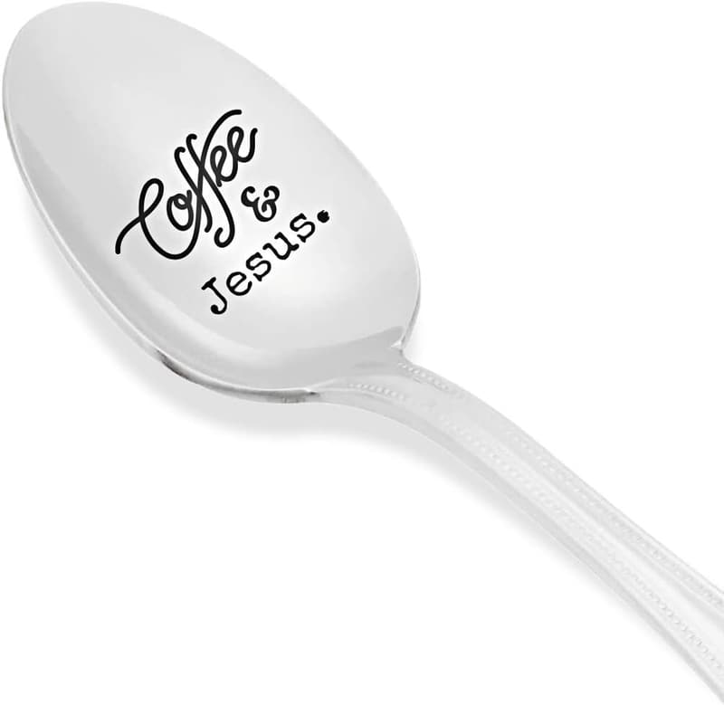 Religious Wedding Gift: Engraved Stainless Steel Spoon