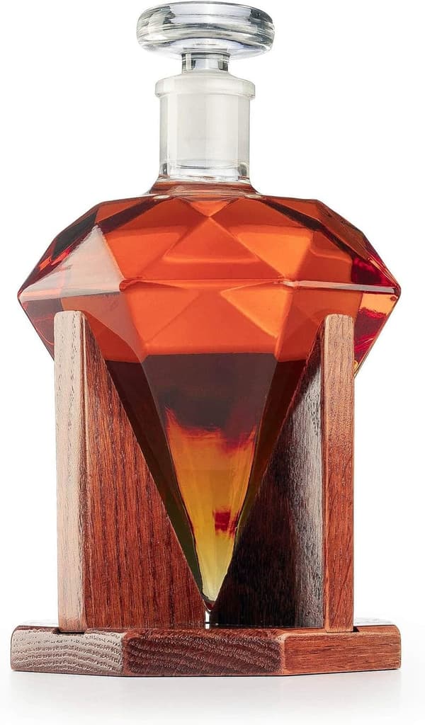 Diamond Whiskey Decanter - 750ml Gift for Men & Women
