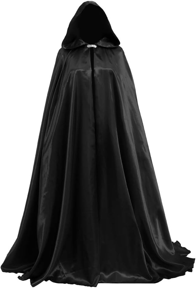 Halloween Witch Cloak Cape Robe Costume for Adults