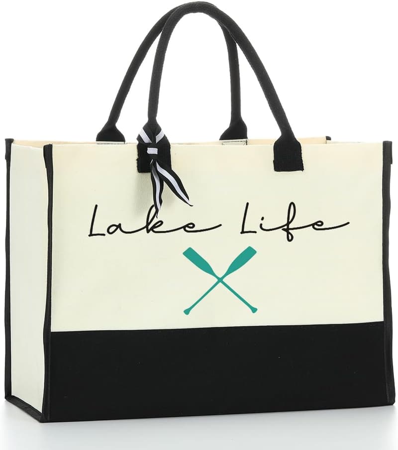Personalized Waterproof Lake Life Tote Bag for Women
