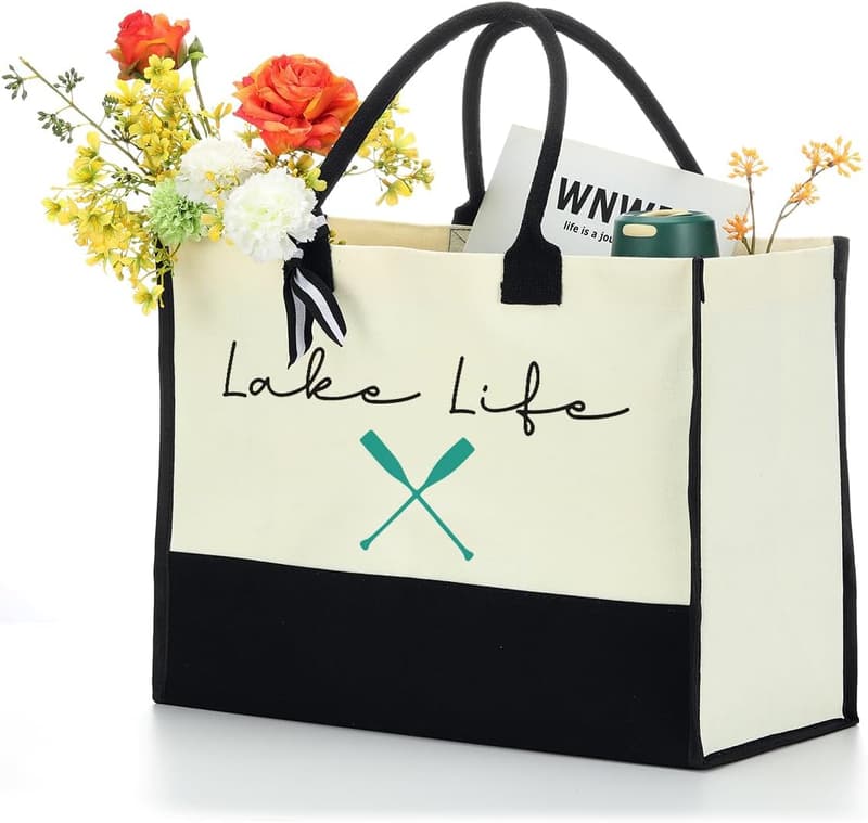 Personalized Waterproof Lake Life Tote Bag for Women