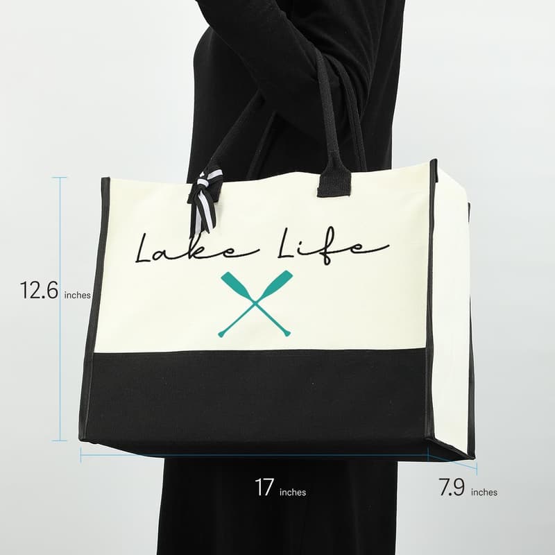 Personalized Waterproof Lake Life Tote Bag for Women