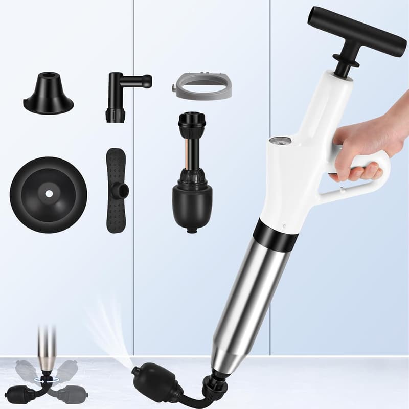 High Pressure Toilet Plunger with Visual Barometer