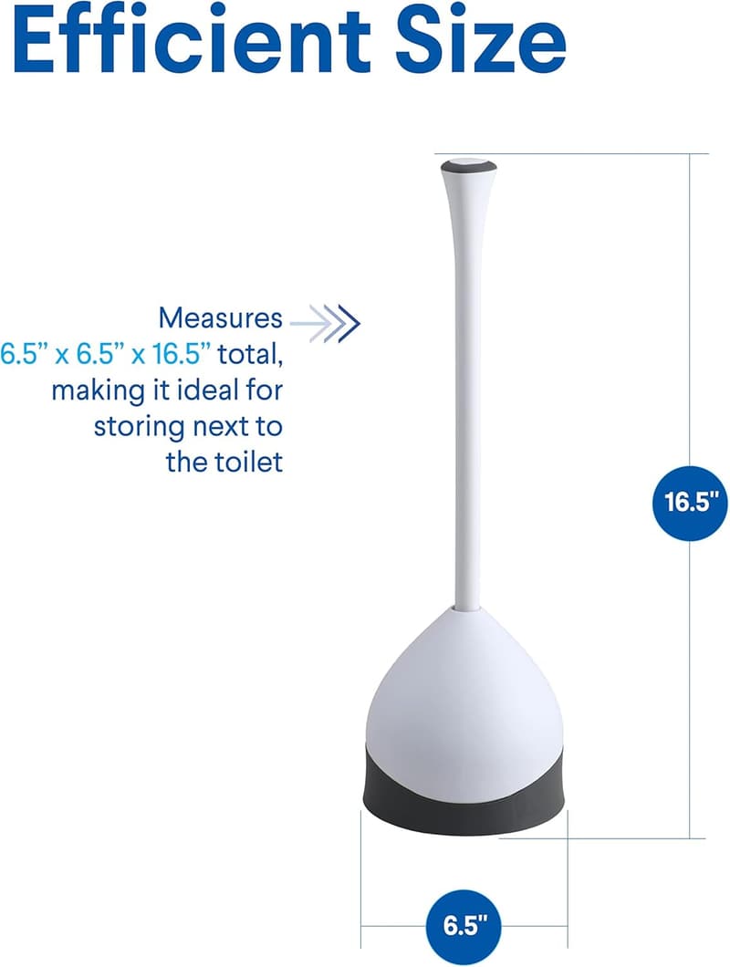 Clorox Toilet Plunger with Caddy - Bathroom Organizer Accessory
