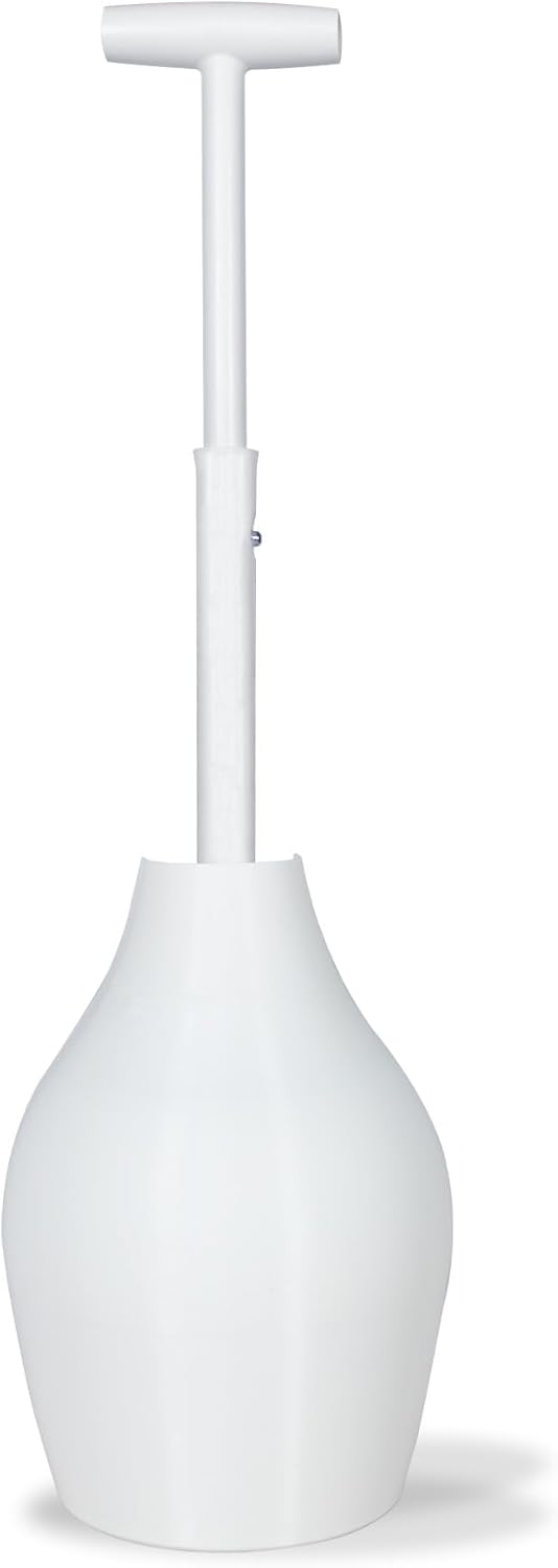 Heavy-Duty Toilet Plunger with Holder - Drip-Free Clog Remover