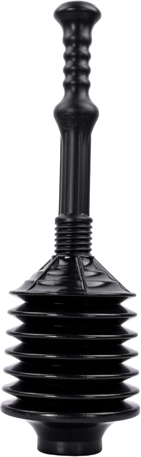 High-Pressure Bellows Toilet Plunger for Heavy-Duty Clogs
